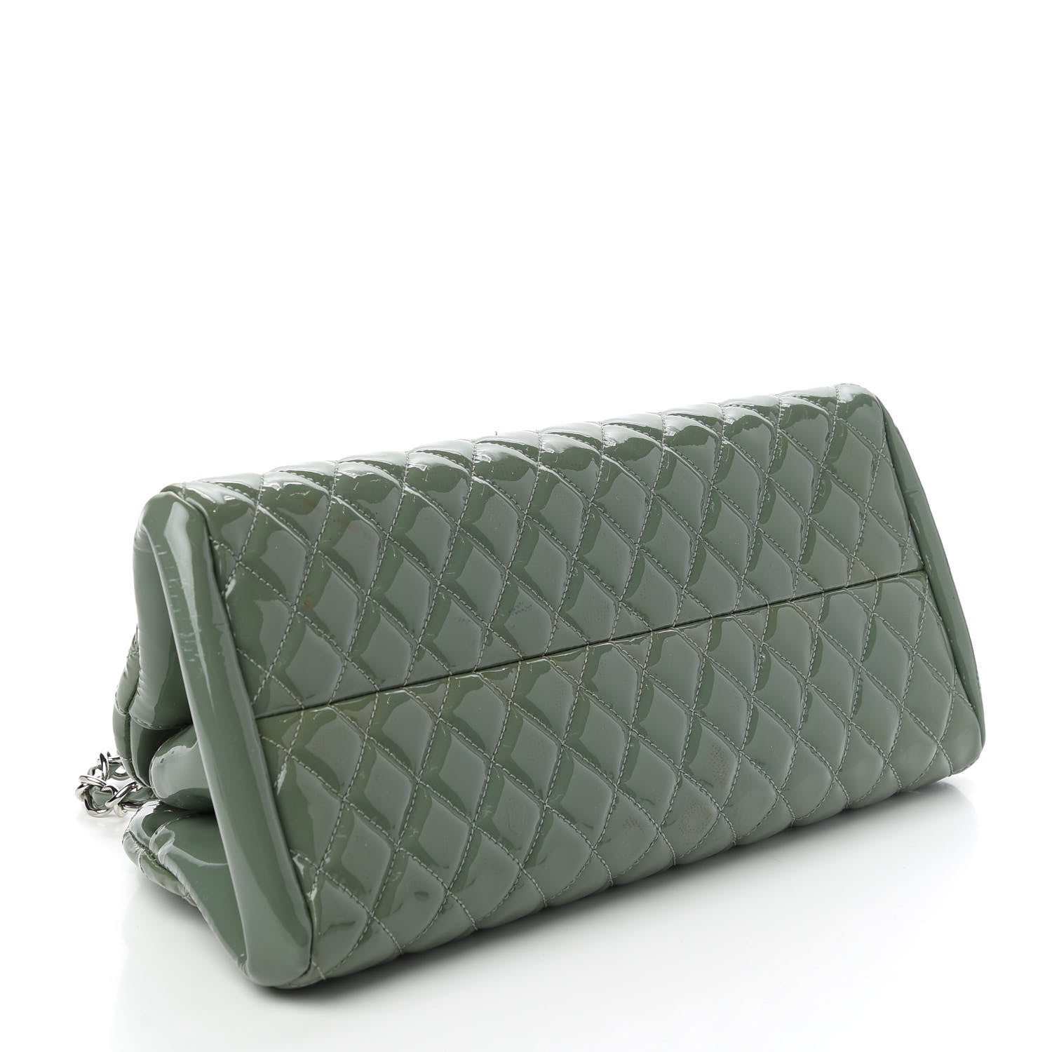 Chanel Patent Quilted Medium Just Mademoiselle Green 4 of 12