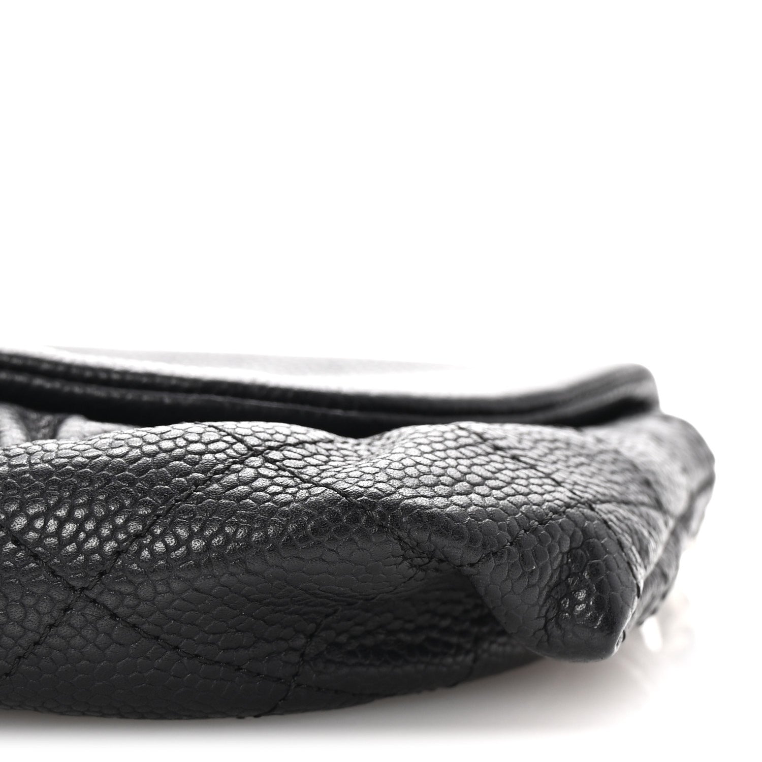 Chanel Caviar Half Moon Wallet On Chain WOC Black 10 of 11