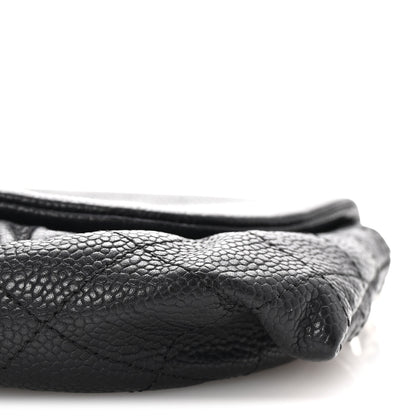 Chanel Caviar Half Moon Wallet On Chain WOC Black 10 of 11