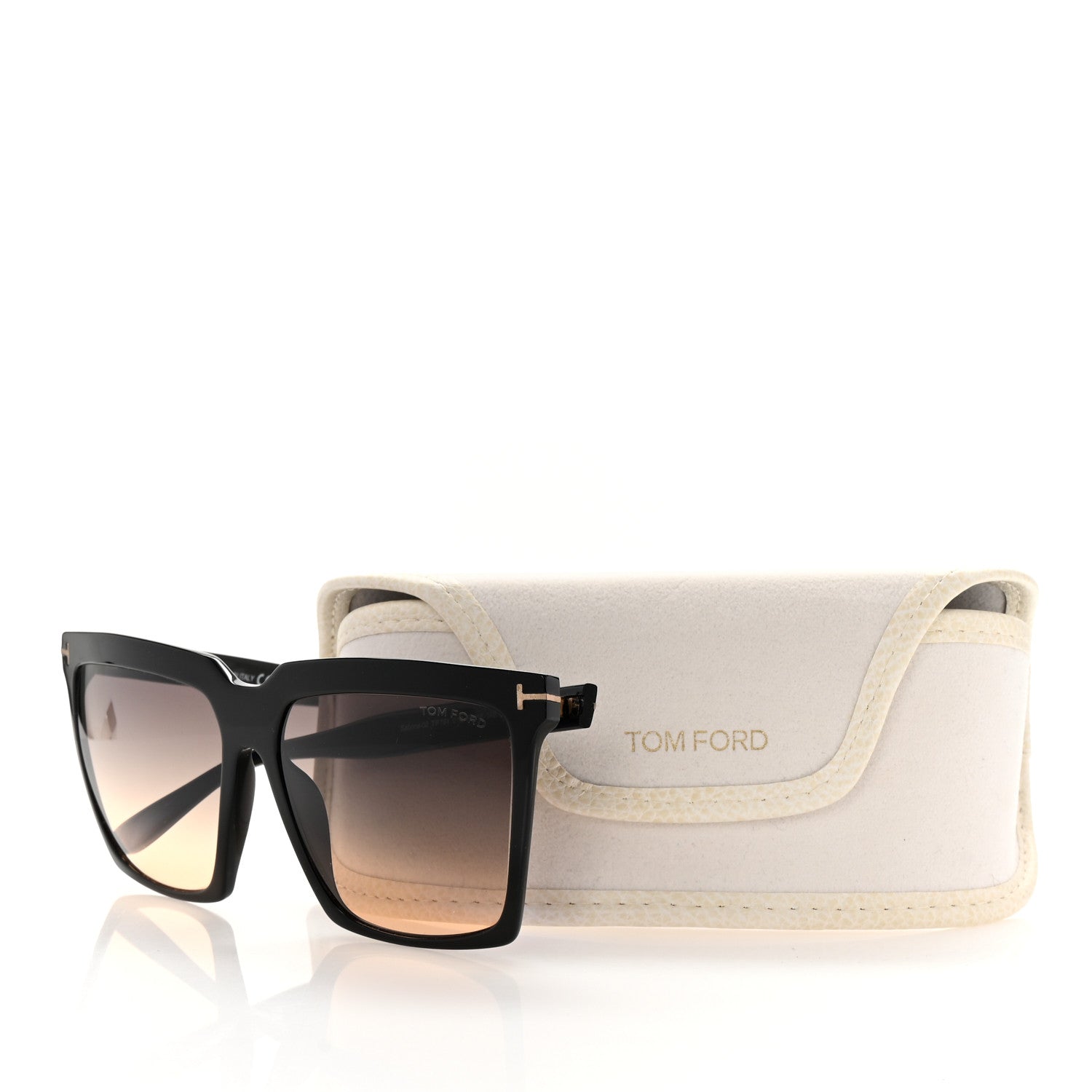 Tom Ford Acetate Sabrina Square Sunglasses TF764 Black 8 of 8