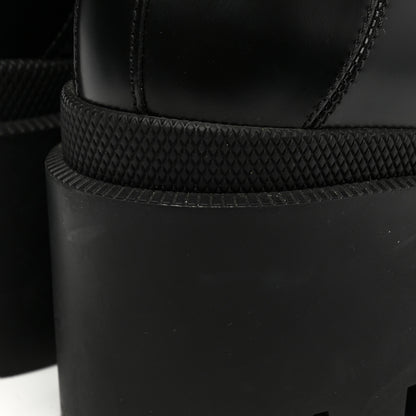 Gucci Calfskin Sylvie Web Womens Lace Up Combat Boots 39 Black 10 of 12