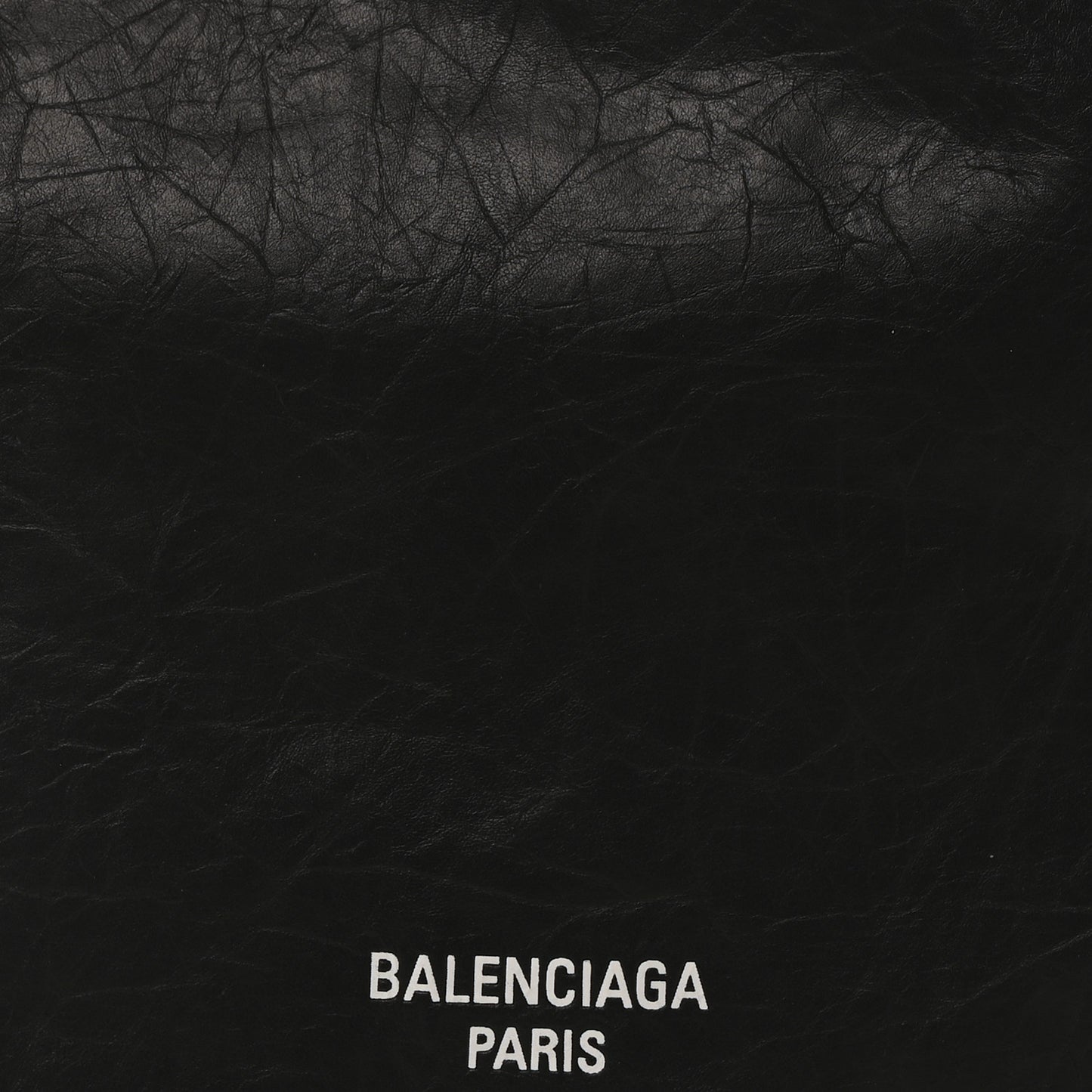 Crushed Calfskin Medium Crush Tote Bag Black