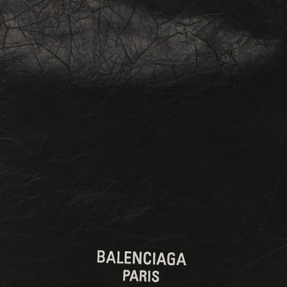 Balenciaga Crushed Calfskin Medium Crush Tote Bag Black 8 of 10