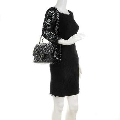 Chanel Patent Jumbo Double Flap Black 2 of 9