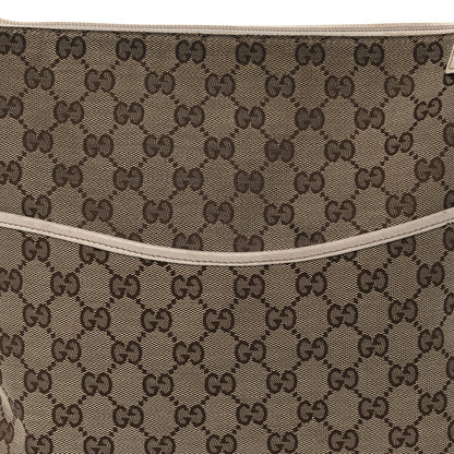 Gucci Monogram Calfskin Perforated Medium Flat Messenger Bag Off White 8 of 14