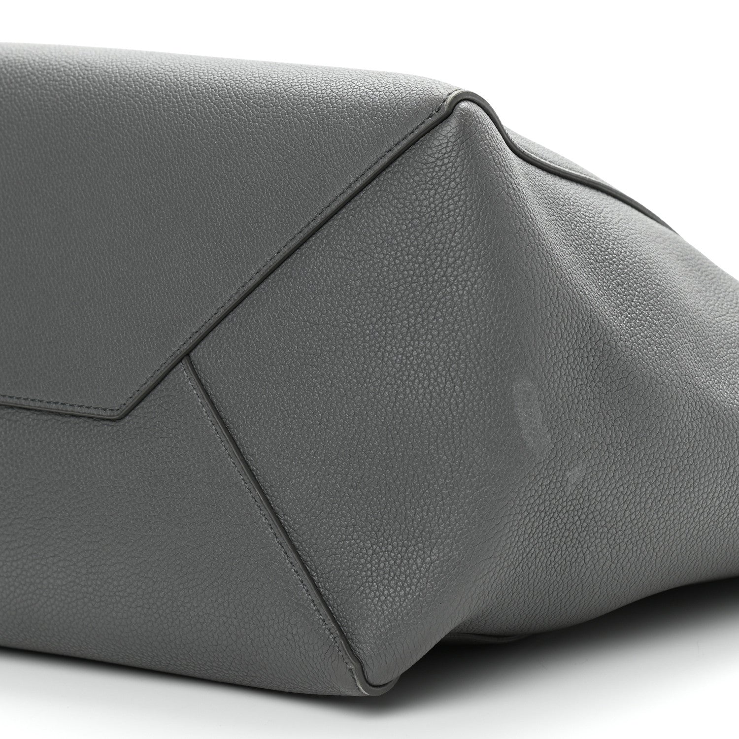 Celine Soft Grained Calfskin Belt Cabas Phantom Medium Grey 11 of 12