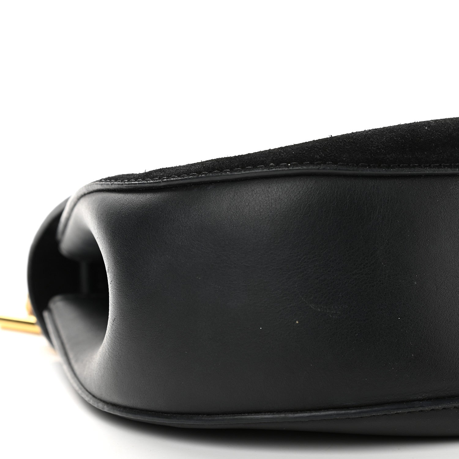 Chloe Suede Smooth Calfskin Drew Shoulder Bag Black 6 of 7