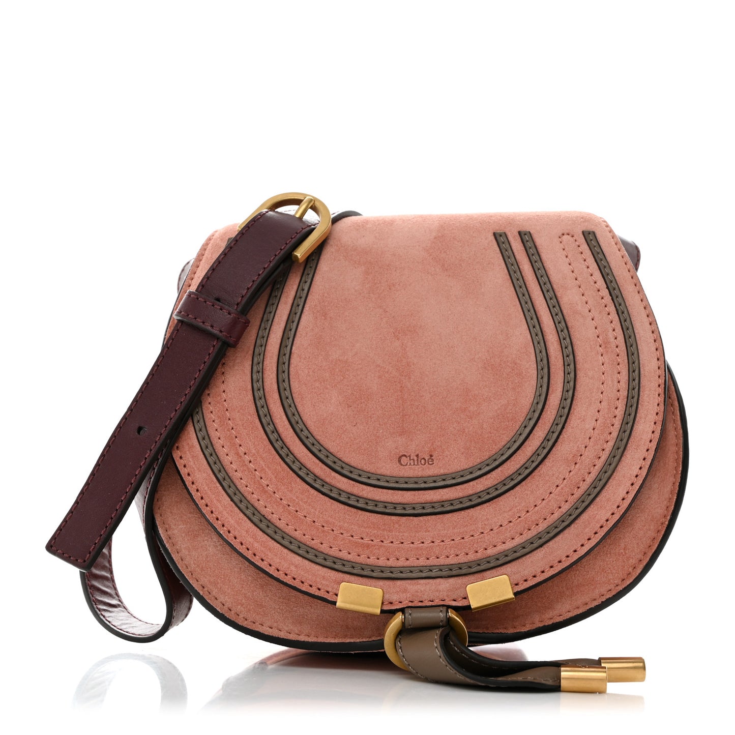 Suede Small Marcie Saddle Bag Canyon Rose