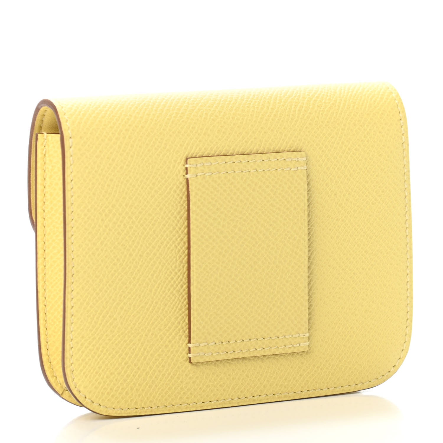 Hermes Epsom Constance Slim Wallet Jaune Poussin 2 of 4