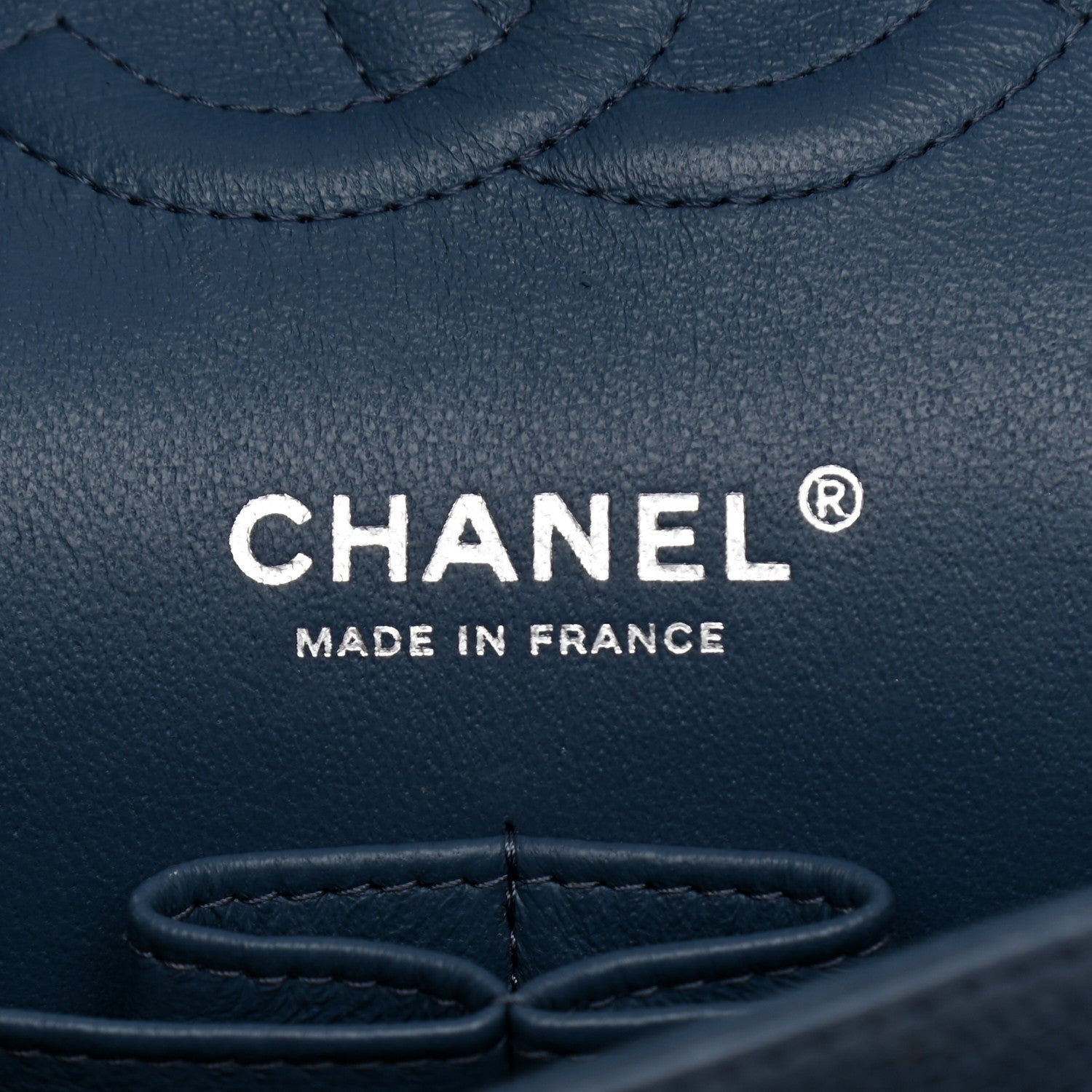 Chanel Caviar Quilted Medium Double Flap Blue 10 of 23