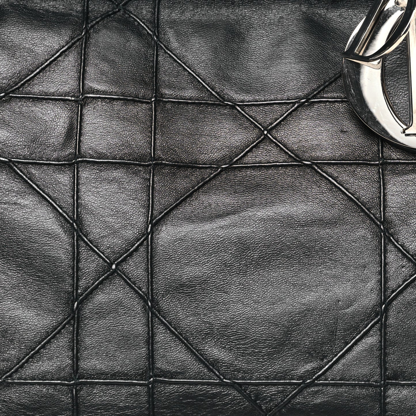 Lambskin Cannage Medium Granville Tote Black