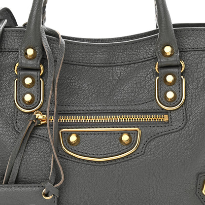 Balenciaga Chevre Gold Metallic Edge Hardware S City Gris Acier 11 of 11