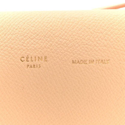 Celine Grained Shiny Calfskin Strap Clutch Light Taupe Red 6 of 10