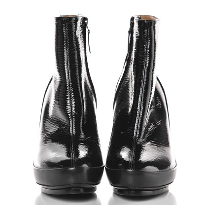 Balenciaga Nappa Vernis Ecorce Platform Ankle Boots 38 Black 2 of 10