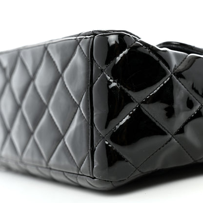 Chanel Patent Quilted Maxi Single Flap Black 10 of 12