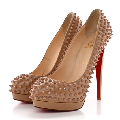 Christian Louboutin Patent Alti Spikes 140 Pumps 40 Nude 3 of 16