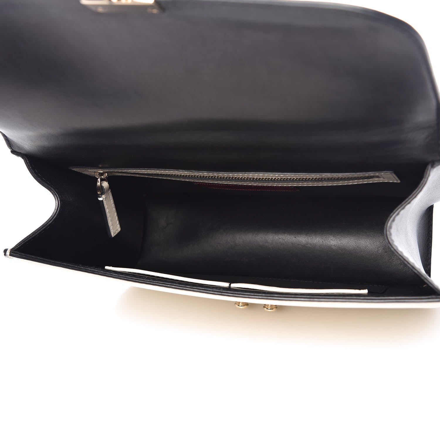 Valentino Garavani Vitello Medium Glam Lock Rockstud Flap Black Light Ivory 5 of 8