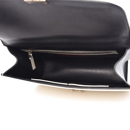 Valentino Garavani Vitello Medium Glam Lock Rockstud Flap Black Light Ivory 5 of 8