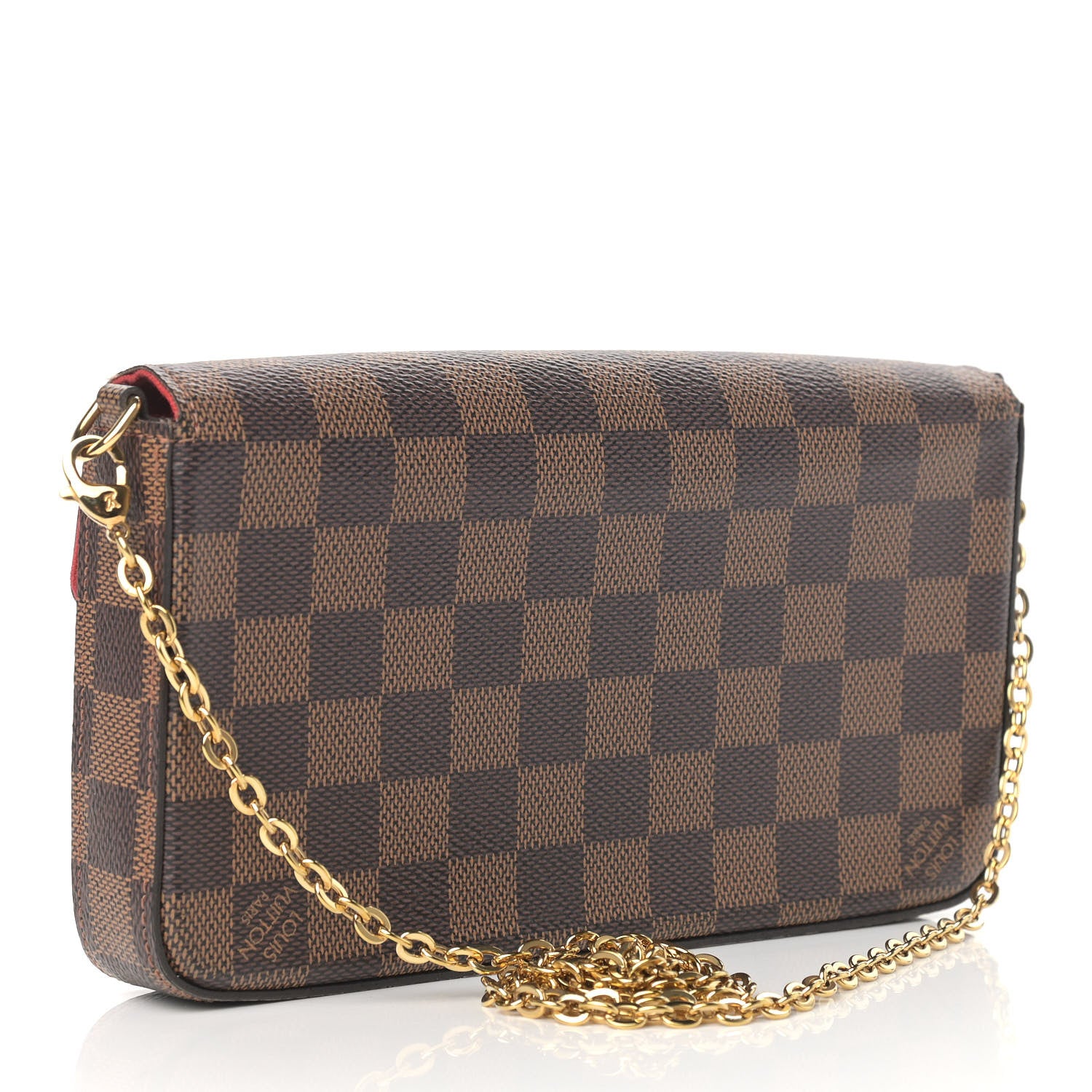 Louis Vuitton Damier Ebene Pochette Felicie Chain Wallet 3 of 10