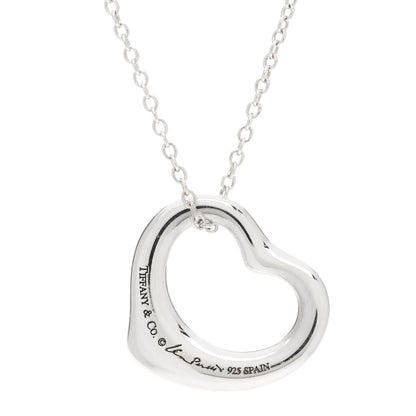 Tiffany Sterling Silver 16mm Elsa Peretti Open Heart Pendant Necklace 4 of 4