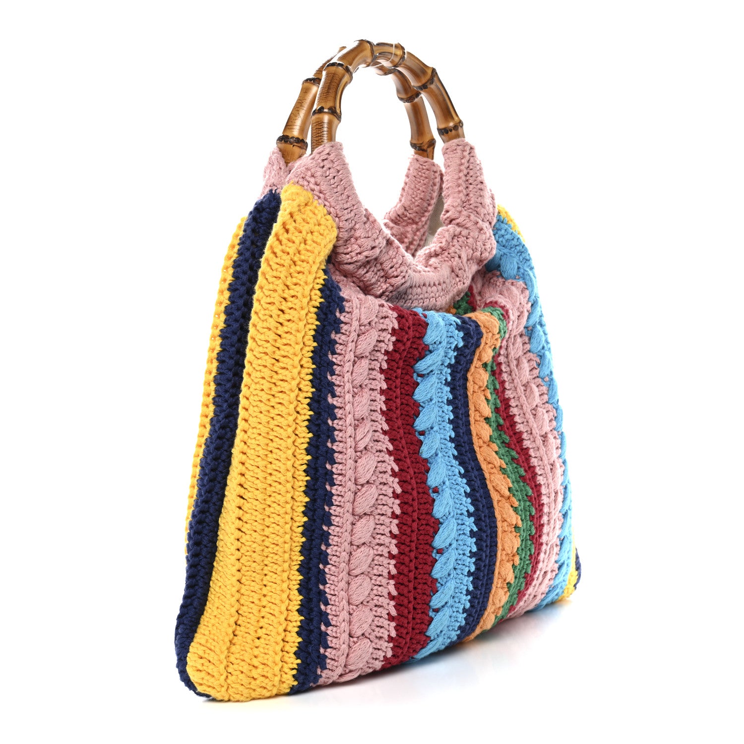 Gucci Cotton Crochet Horsebit 1955 Tote Multicolor 2 of 9