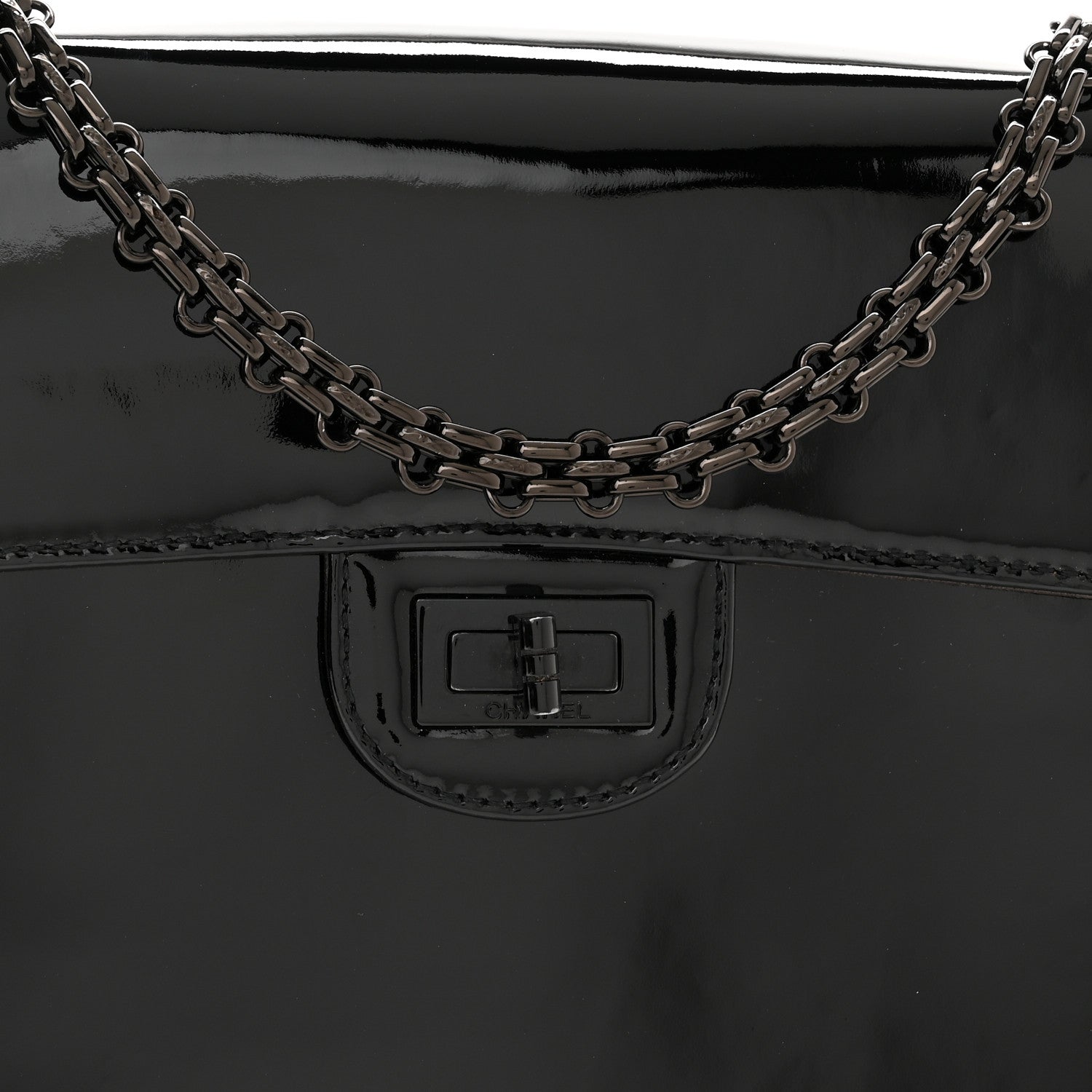 Chanel Patent Mini Reissue Flap Black 9 of 11