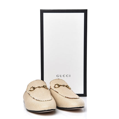 Gucci Straw Elaphe Womens Princetown Slippers 37 Natural Cream Brown 9 of 9