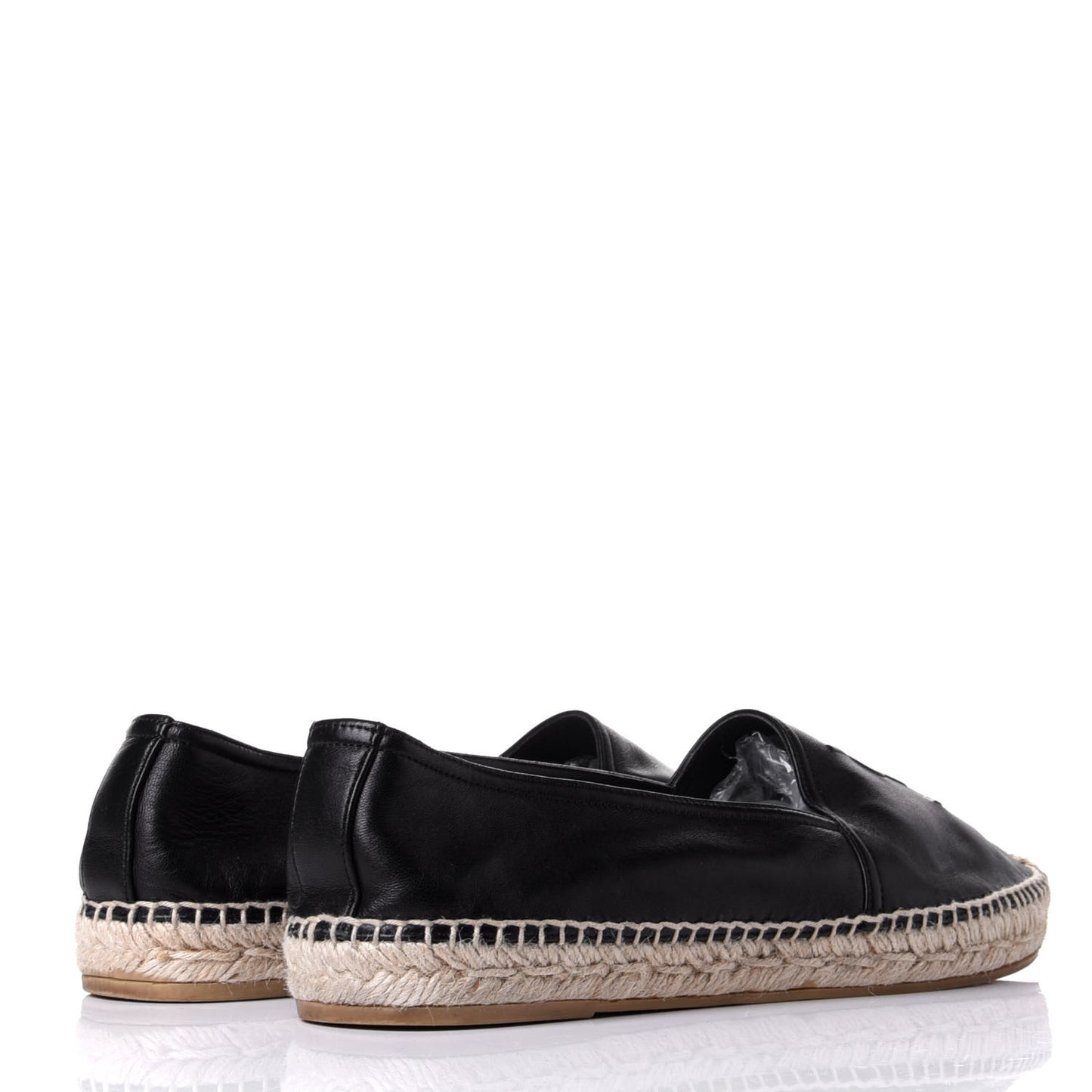 Lambskin Monogram Espadrilles 41 Black