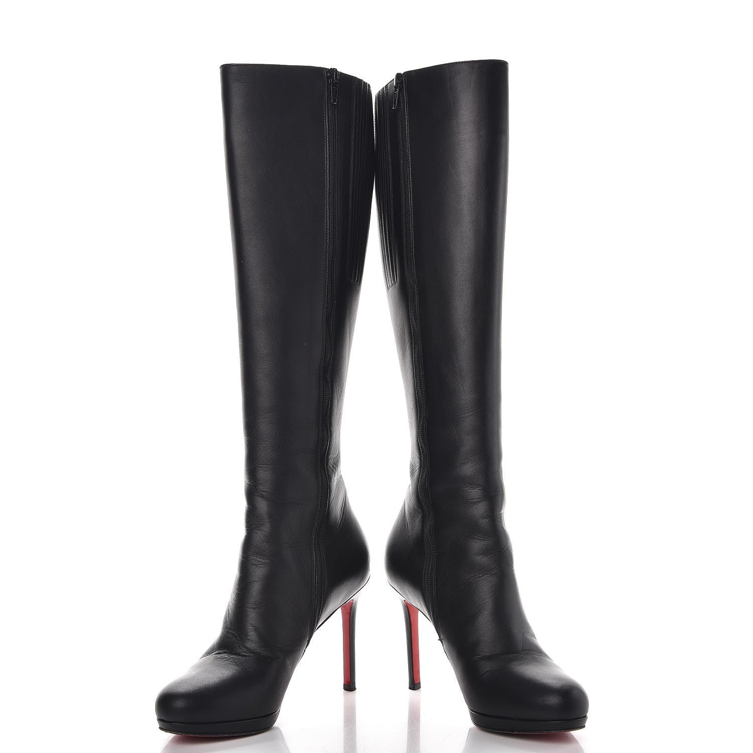 Christian Louboutin Calfskin Botalili 100 Tall Boots 37 Black 4 of 14