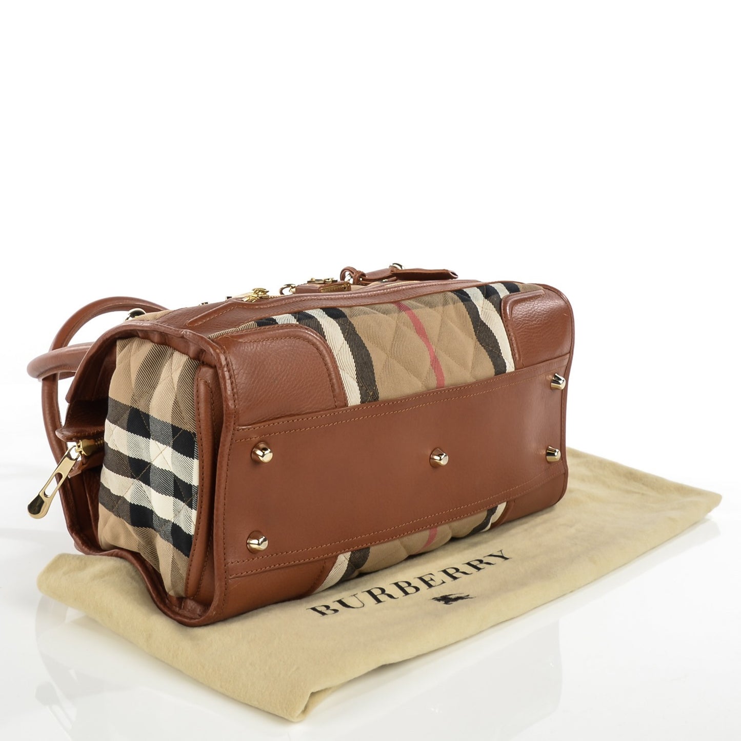 Quilted House Check Large Manor Tote Brown