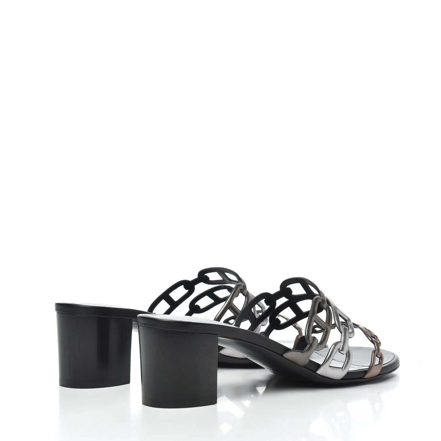 Metallic Nappa Tandem Sandals 39 Multicolor Dore Vieilli