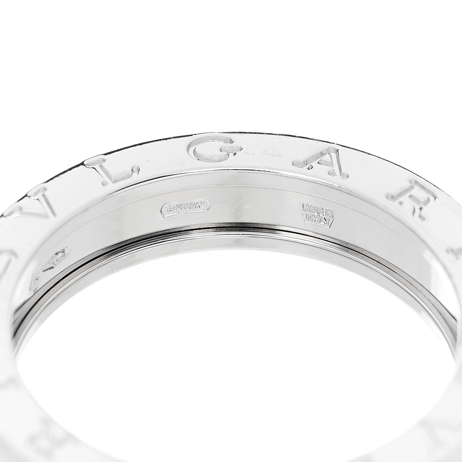 Bulgari 18K White Gold B.Zero1 One-Band Ring 57 8 5 of 5