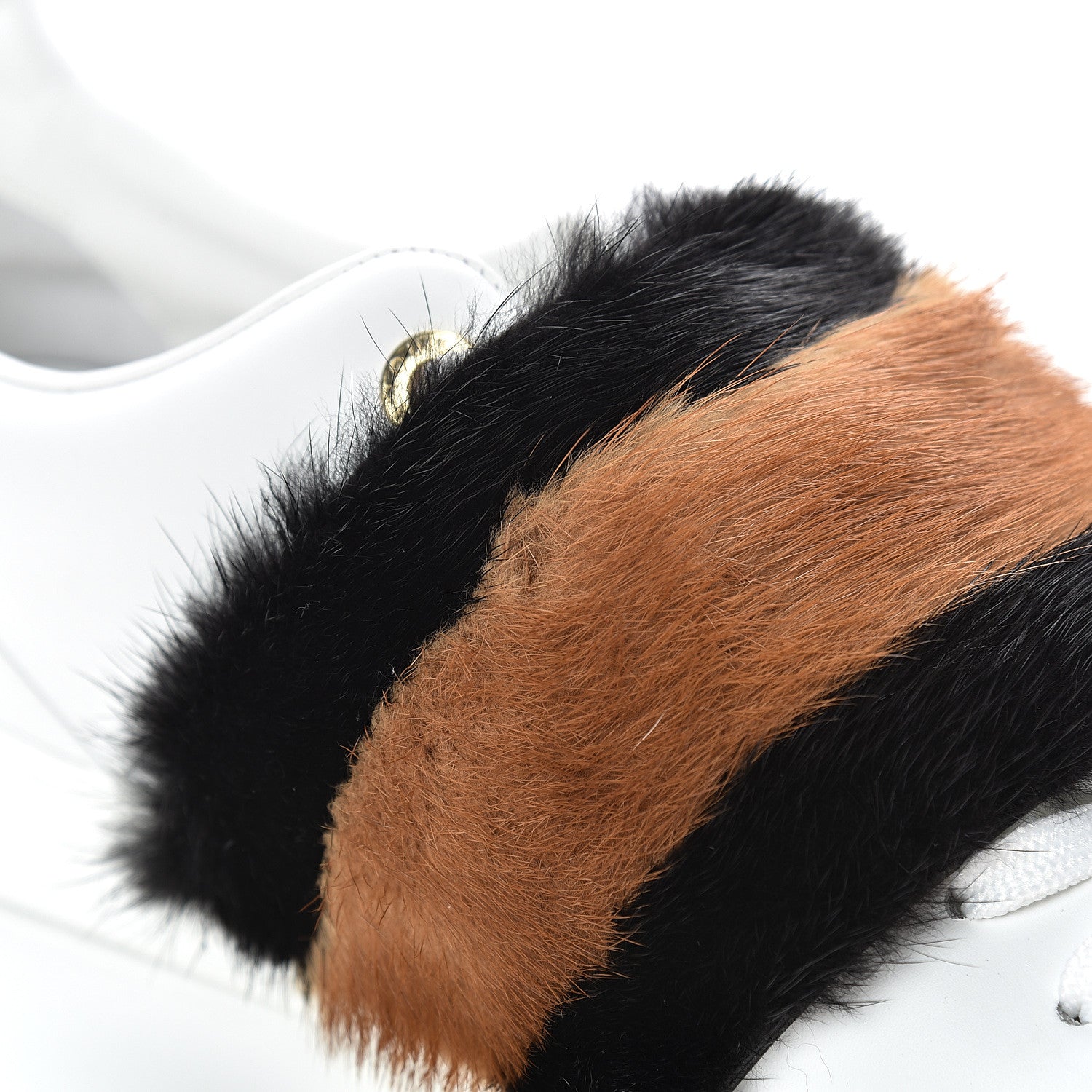 Louis Vuitton Calfskin Mink Fur Frontrow Sneakers 40 White 11 of 11
