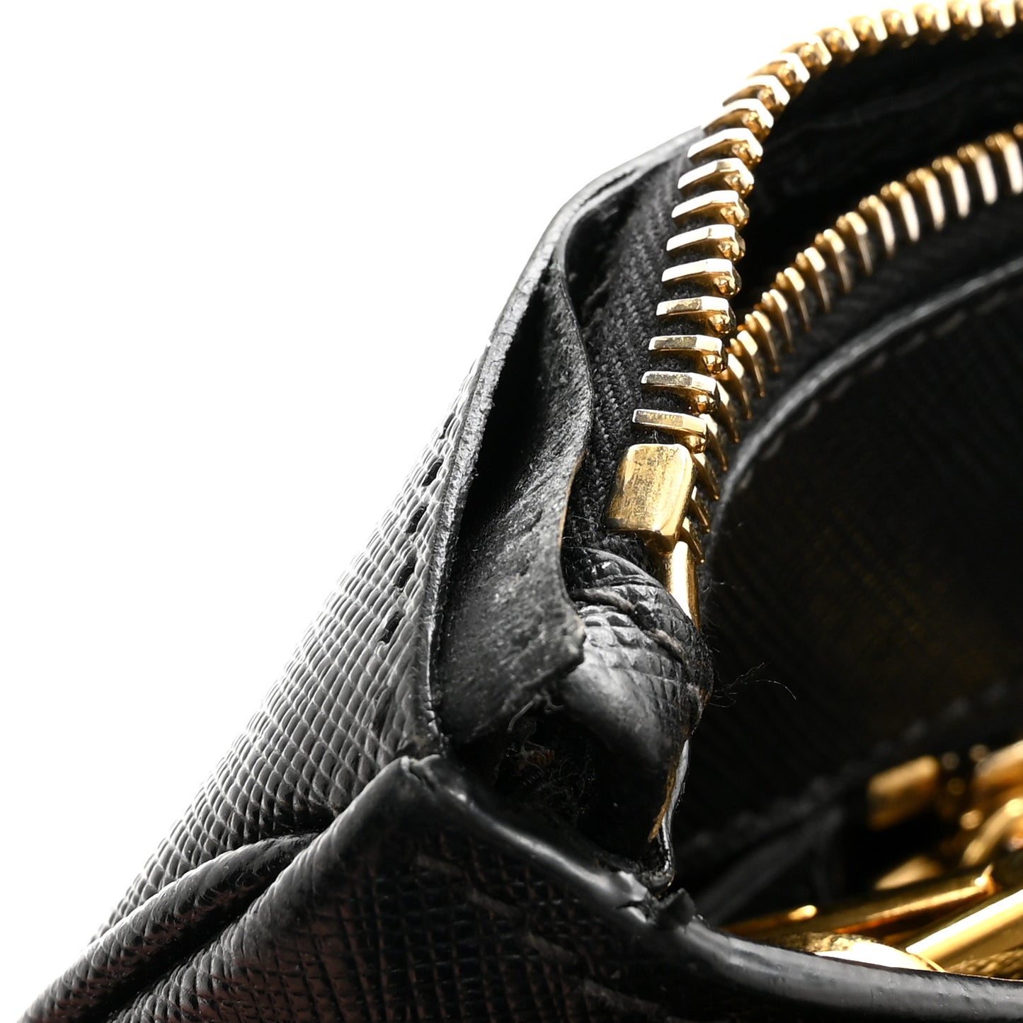 Saffiano Lux Medium Double Zip Tote Black