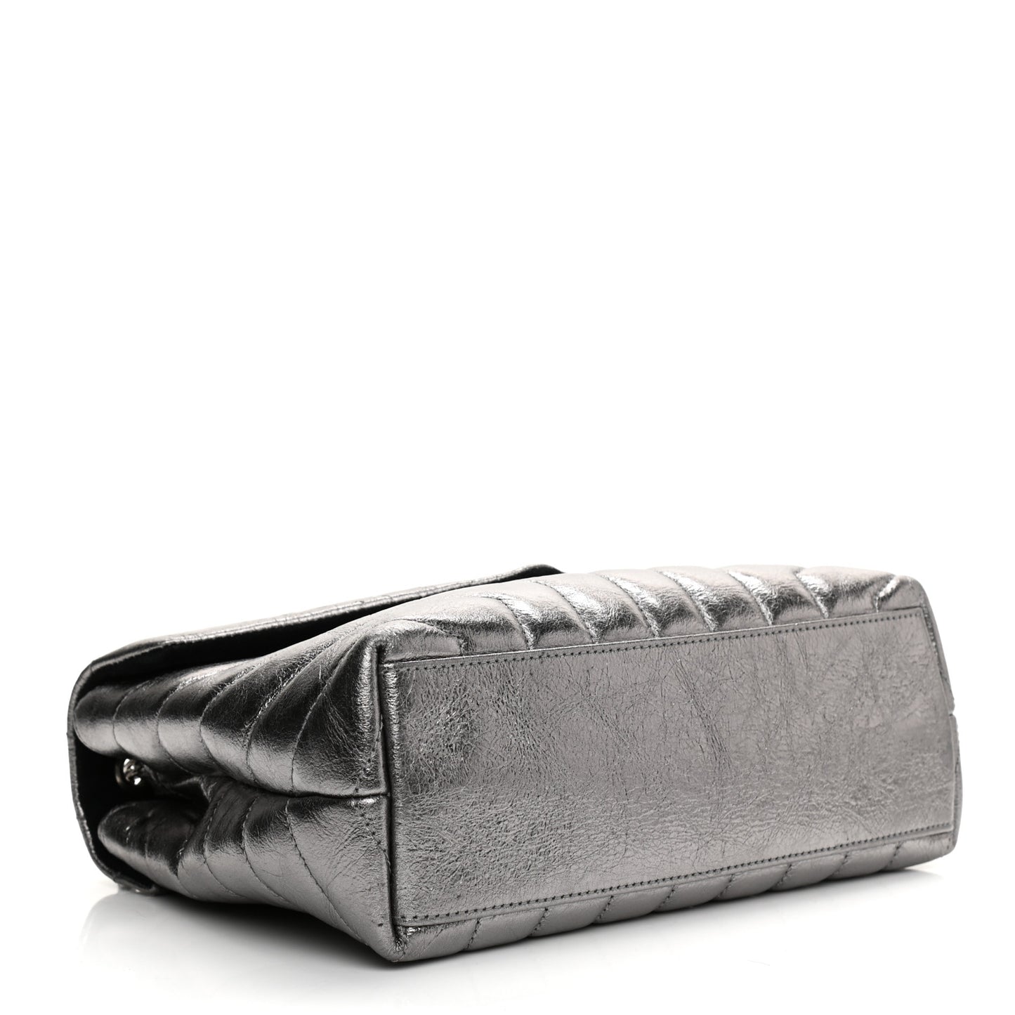 Y Quilted Monogram Small Loulou Chain Satchel Acciaio