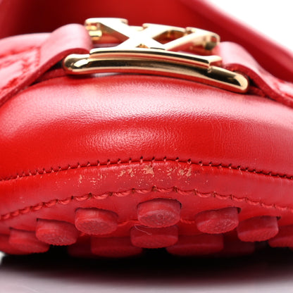 Louis Vuitton Calfskin Oxford Ballerina Flats 36 Red 10 of 10