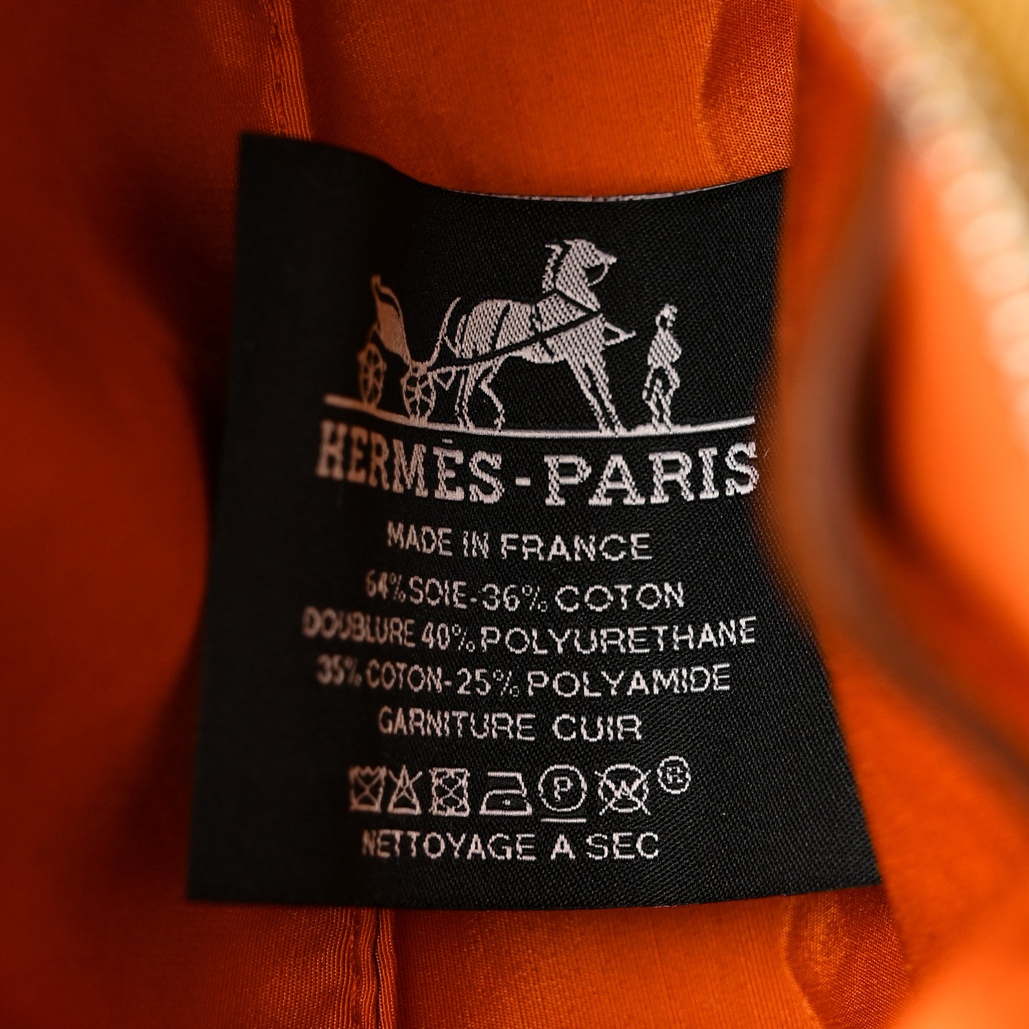 Hermes Silk Cotton Mini Mini Bolide Hippique Travel Cosmetic Pouch Ocre 6 of 7