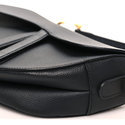 Christian Dior Grained Calfskin Saddle Bag Black 9 of 9