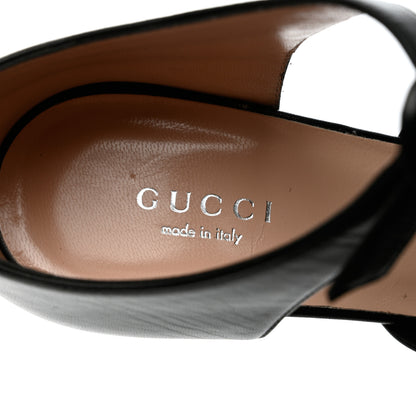 Gucci Nappa Crawford Knotted Strap Platform 36.5 Black 6 of 12