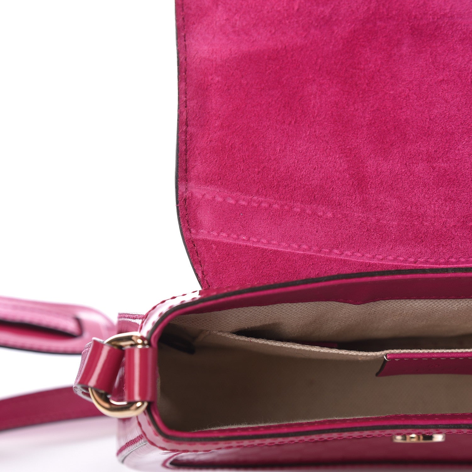 Gucci Patent Microguccissima Small Nice Messenger Bag Bright Bouganville 14 of 19