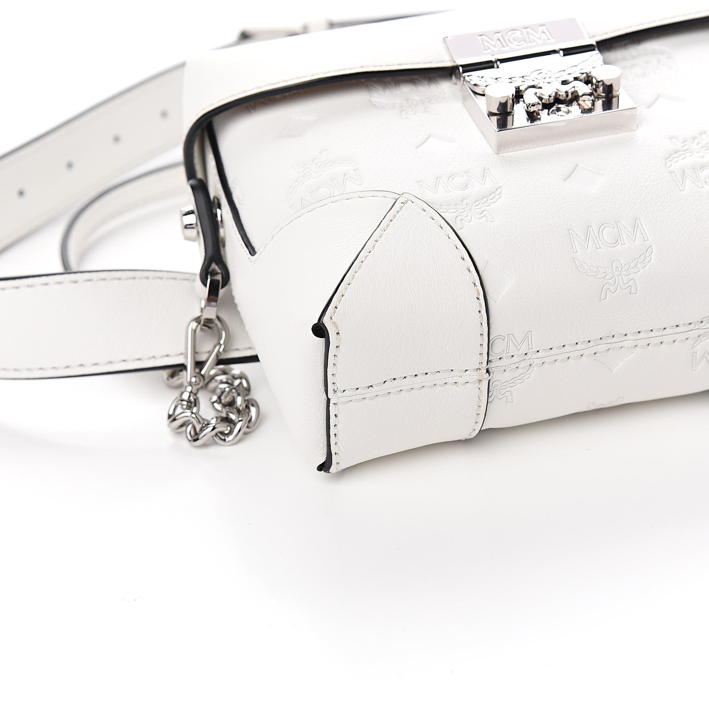 Calfskin Ottomar Monogram Soft Berlin Belt Bag White