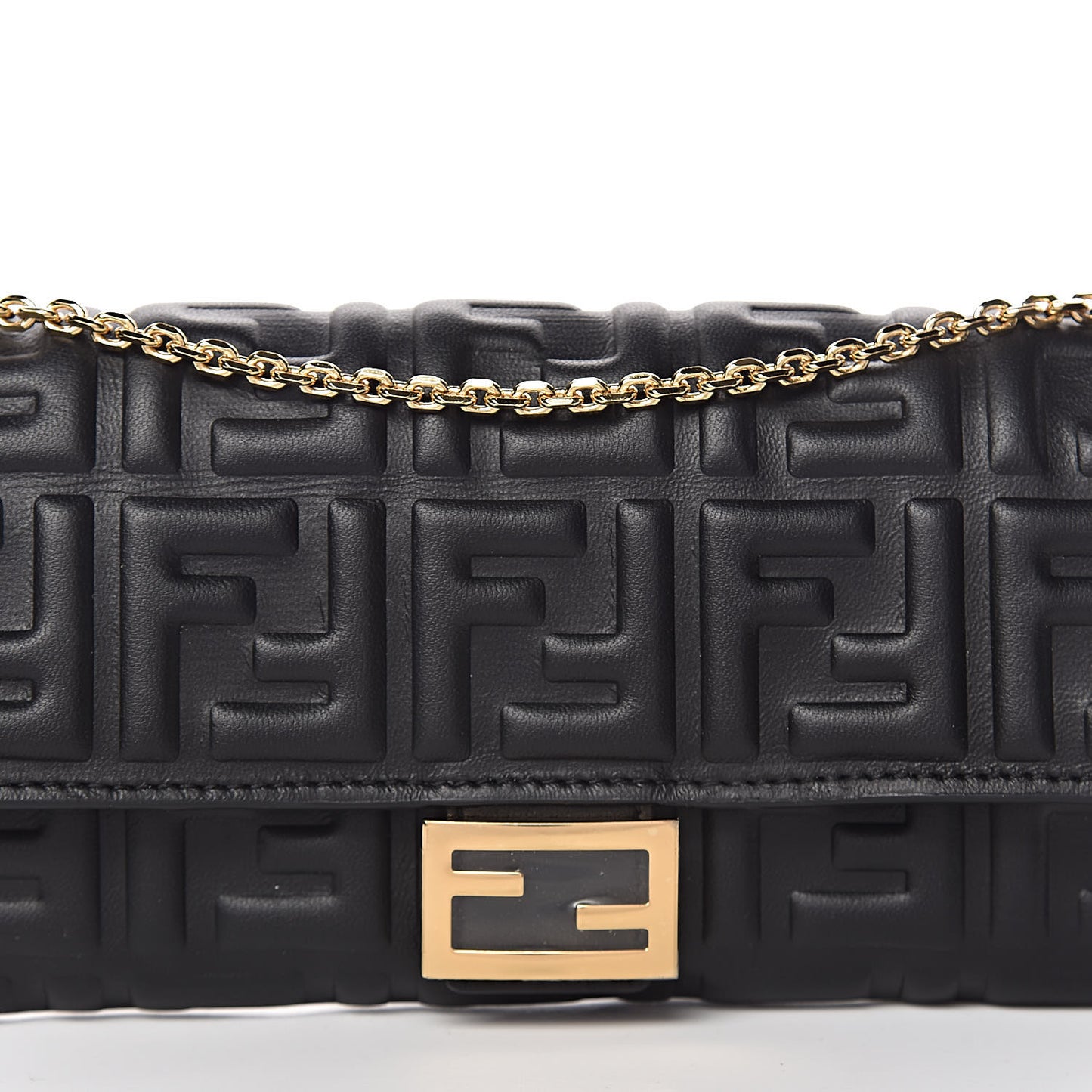 Nappa Matisse FF Embossed Continental Wallet On Chain Black