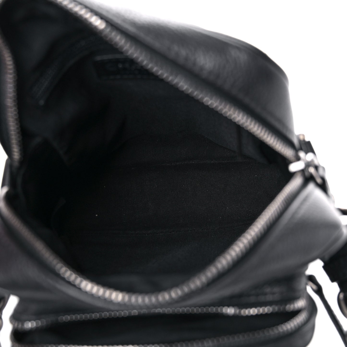 Calfskin Business Trip Vertical Camera Case Black