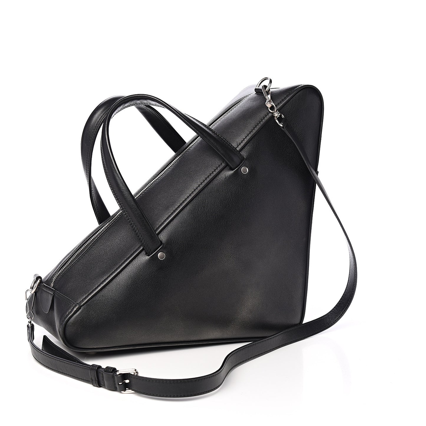 Calfskin M Triangle Duffle Black