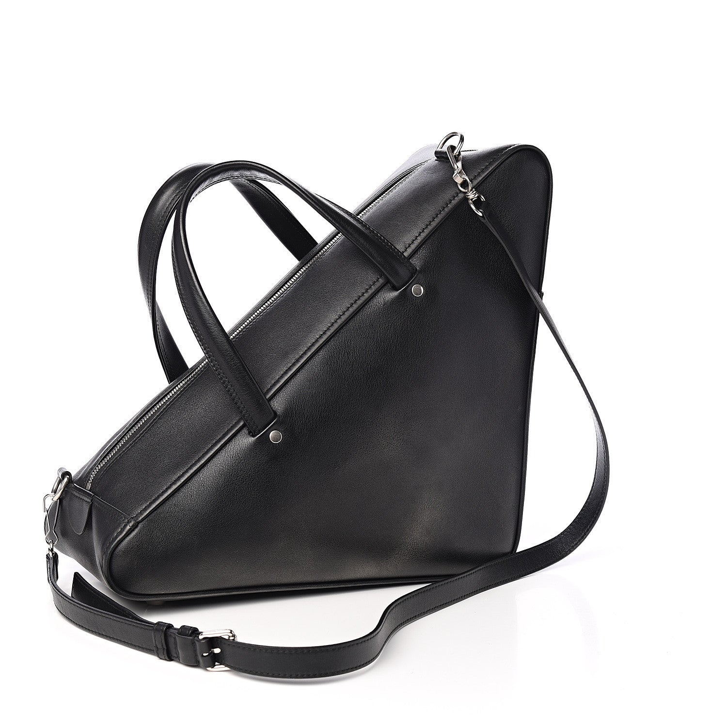 Balenciaga Calfskin M Triangle Duffle Black 2 of 10