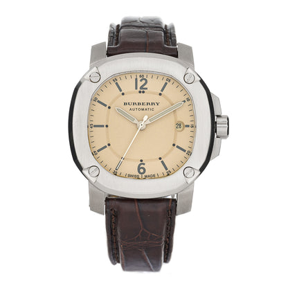 Burberry Stainless Steel Alligator 43mm The Britain Automatic Watch Ivory BBY1201 1 of 4