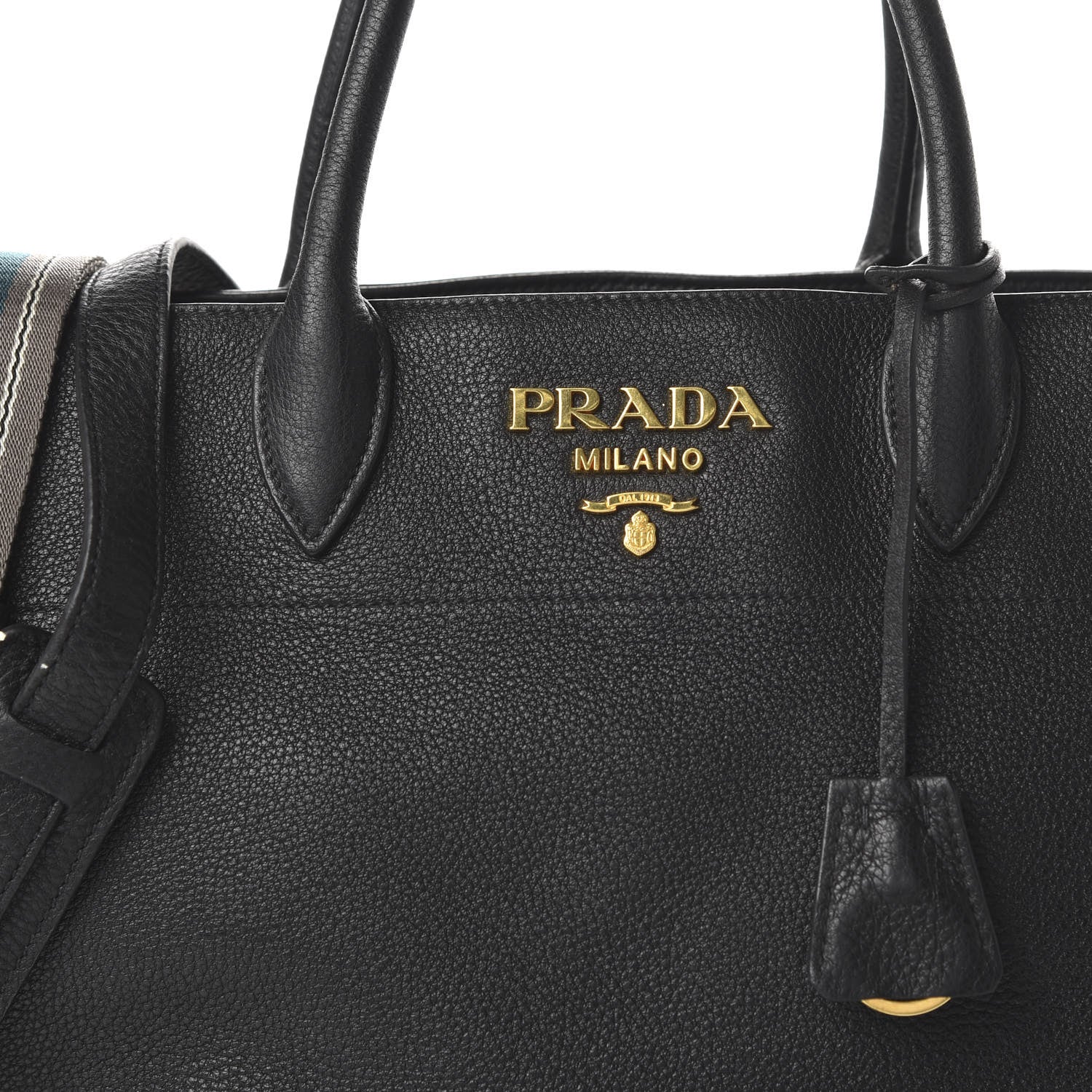 Prada Vitello Daino Tote Black 10 of 11