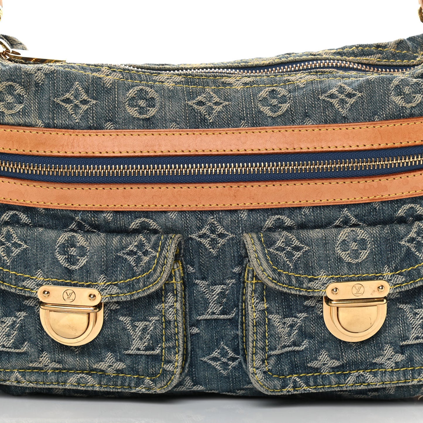 Monogram Denim Baggy PM Blue