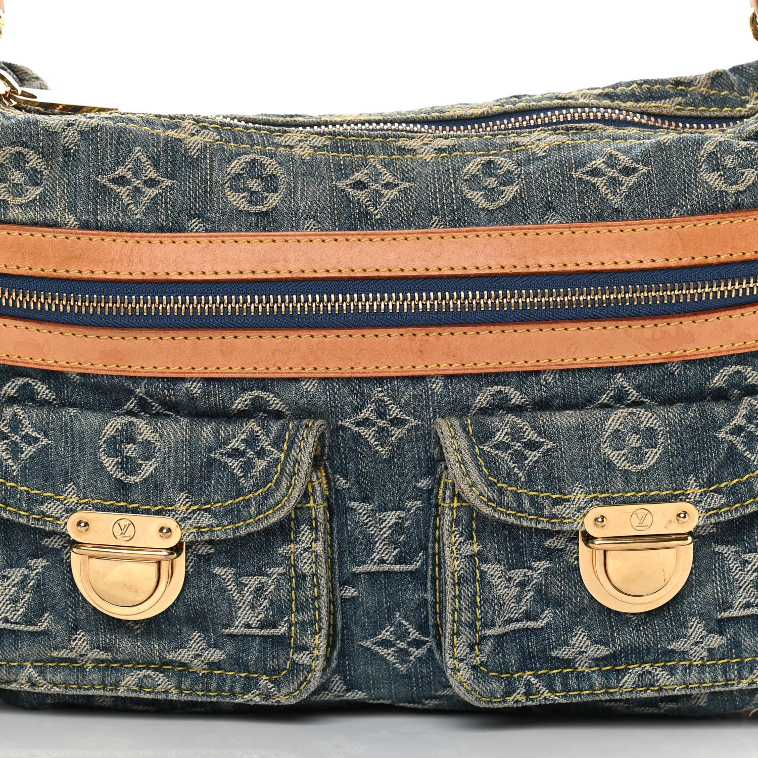 Louis Vuitton Monogram Denim Baggy PM Blue 8 of 14