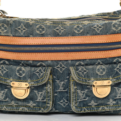 Louis Vuitton Monogram Denim Baggy PM Blue 8 of 14